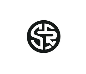 SR Logo , SR Monogram, Initial Letter SR or RS typography logo design vector, SR Elegant Luxury Initial Letter Logo Template	