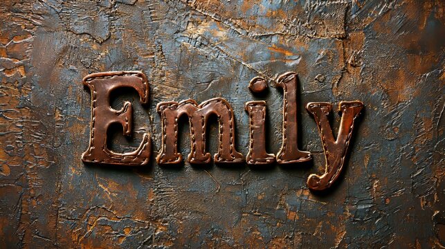 Leather personalized name postcard perfect for decor.