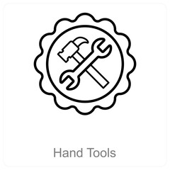Hand Tools and repair icon concept