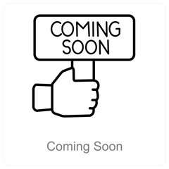 Coming Soon and construction icon concept