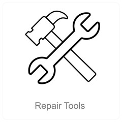 Repair Tools and construction icon concept