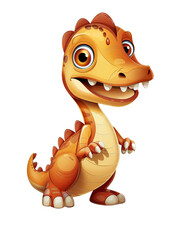 cute dinosaur cartoon smiling