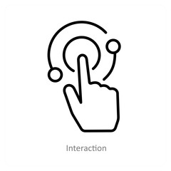 Interaction and user interaction icon concept