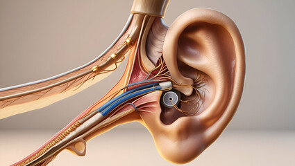 Title: A Highly Detailed Magnified View of the Human Body

