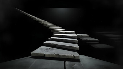 Title: A Mysterious Dark Abstract Composition

