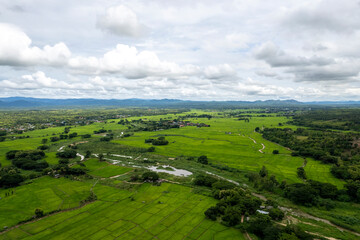 Terraced rice field at Mae Cham Chiangmai Northern Thailand