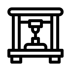 3D printer line icon