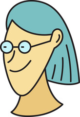Geek Woman Face Avatar