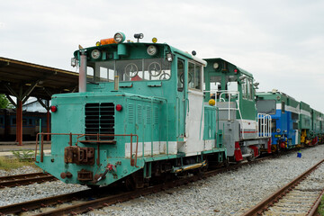 Obraz premium Old trains of Thailand for repair and maintenance