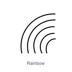 Rainbow and weather icon concept