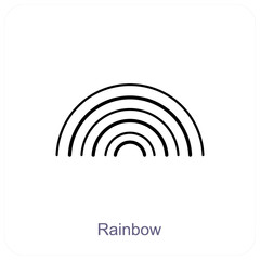 Rainbow and weather icon concept
