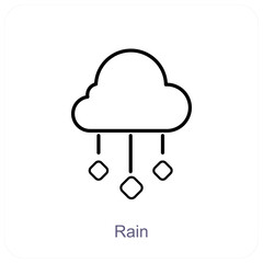 Rain and weather icon concept