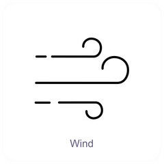 Wind and air icon concept
