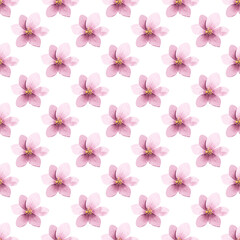 Seamless background, floral pattern with watercolor flowers. Repeat fabric wallpaper print texture. Perfectly for wrapped paper, backdrop.