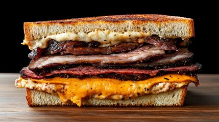 HD Brisket Sandwich with Overflowing BBQ Sauce