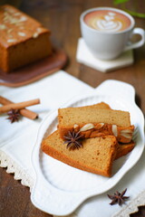 cake with coffee