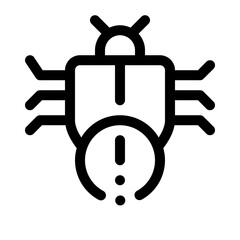 Obraz premium bug line icon