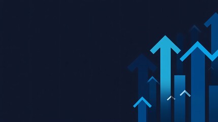 Abstract blue arrow graphic symbolizing growth and progress.