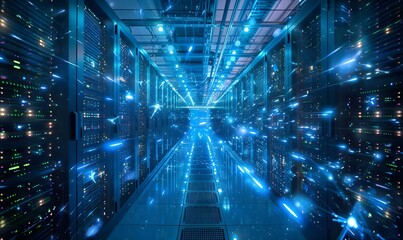 Fototapeta premium Big data connection technology concept . 