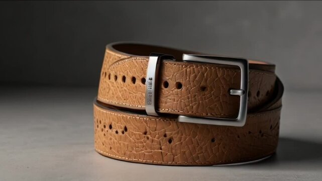 brown leather belt