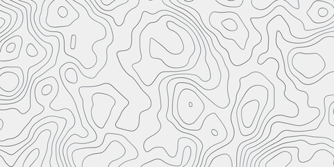 Abstract wavy topographic map. Abstract wavy and curved lines background. Abstract geometric topographic contour map background