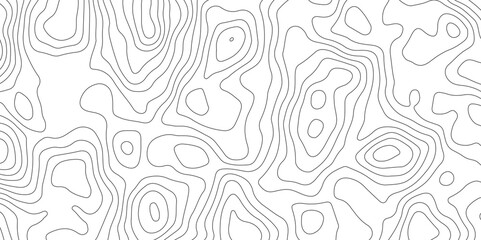 Abstract wavy topographic map. Abstract wavy and curved lines background. Abstract geometric topographic contour map background