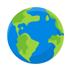 Earth Flat Vector Illustration