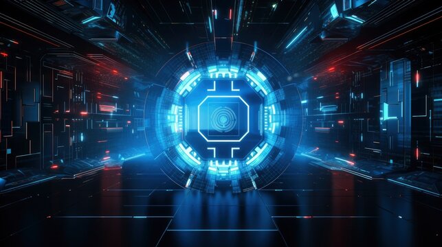 security and protection technology abstract. safety and privacy background.