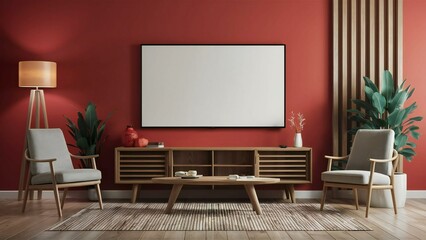 living room interior with tv
