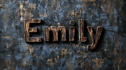 Wooden Ebony personalized name postcard perfect for decor.