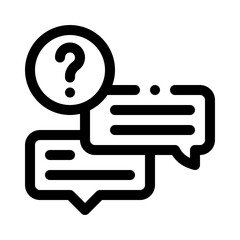 interview questions line icon