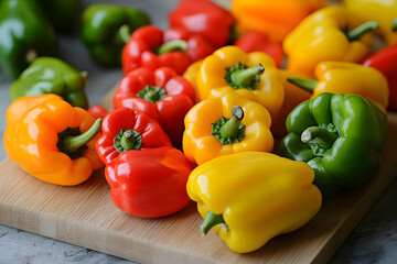 Colorful heirloom tomatoes in a rustic basket
