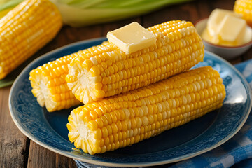 Yellow Corn On The Cob With Butter