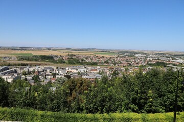 Vue d'ensemble de la ville, ville de Laon, département de l'Aisne, France