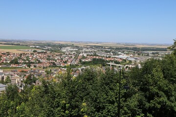 Vue d'ensemble de la ville, ville de Laon, département de l'Aisne, France