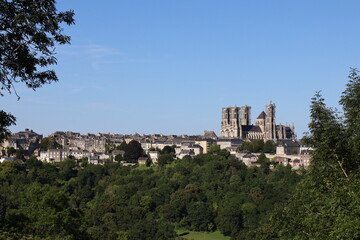 Vue d'ensemble de la ville, ville de Laon, département de l'Aisne, France