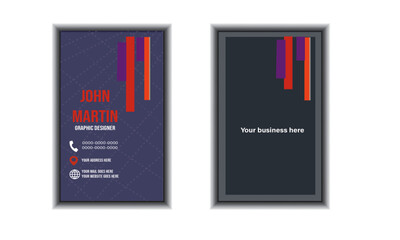 Modern and elegant business card for every corporate person who wants a different version of their life style.