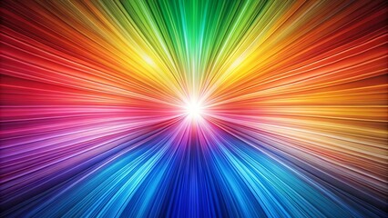 Obraz premium Vibrant rainbow colors blend harmoniously in a dynamic composition that radiates chromatic energy