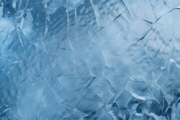 Obraz premium Processed collage of thick layer of cracked ice texture. Background for banner, backdrop or texture