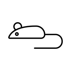 Obraz premium Mouse animal line icon editable stroke vector object