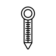 Thermometer line icon editable stroke vector object