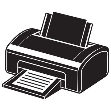 black printer printing paper clip art preview