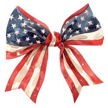 recommend clip art: American flag ribbon bow, Patriotic coquette USA flag watercolor clip art, isolated design element
