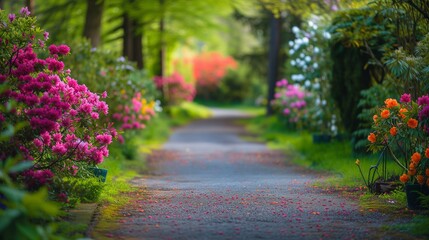 Colorful Floral Pathway Scene