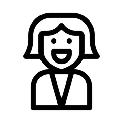 businesswoman line icon