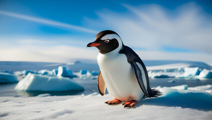 Obraz premium penguin in polar regions