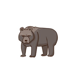 正面から見たクマのイラスト