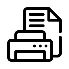 printer line icon