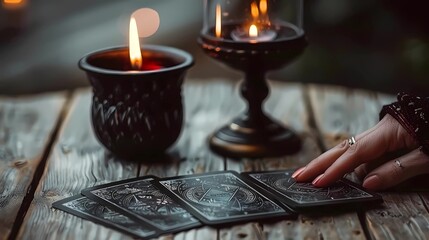 tarot session with candles 