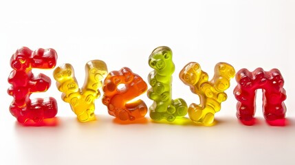 Obraz premium Personalized postcard perfect for decor created in Gummy Bear Typography.